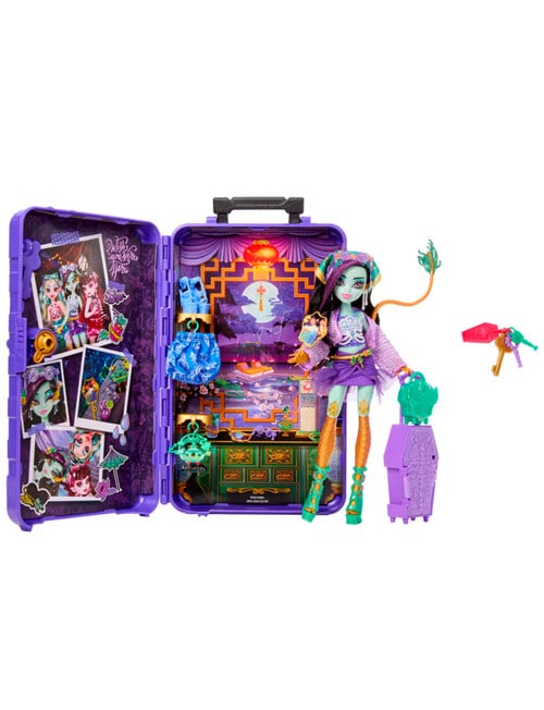 Monster High Skulltimate Secrets Gore-Geous Oasis Playset, Jinafire Long Doll & Accessories product photo View 04 L
