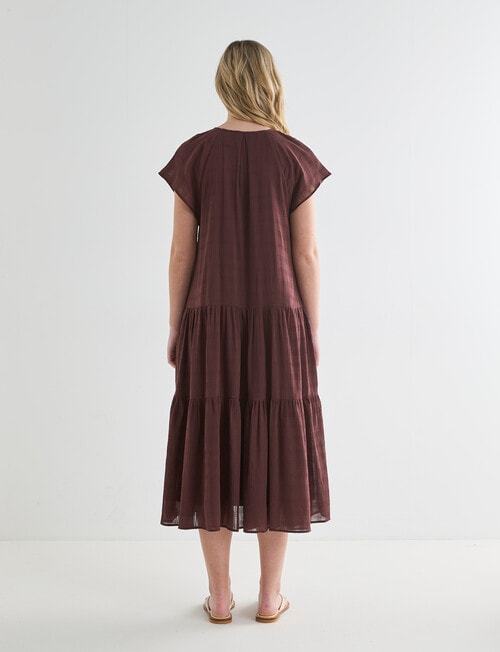 Zest Textured Maxi Dress, Chocolate product photo View 02 L