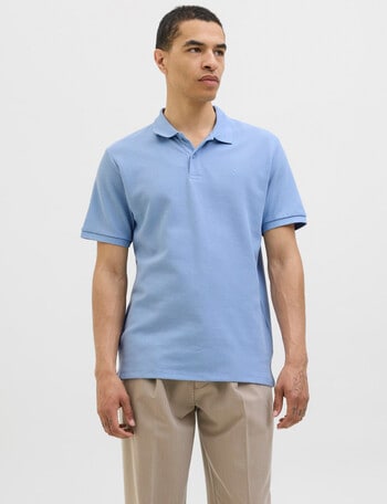 Jack & Jones Austin Polo Shirt, Chambray Blue product photo