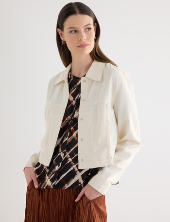 Jigsaw Pitch Crop Jacket, Chalk product photo