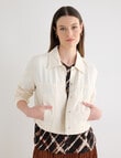 Jigsaw Pitch Crop Jacket, Chalk product photo View 04 S