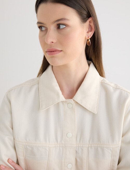 Jigsaw Pitch Crop Jacket, Chalk product photo View 05 L