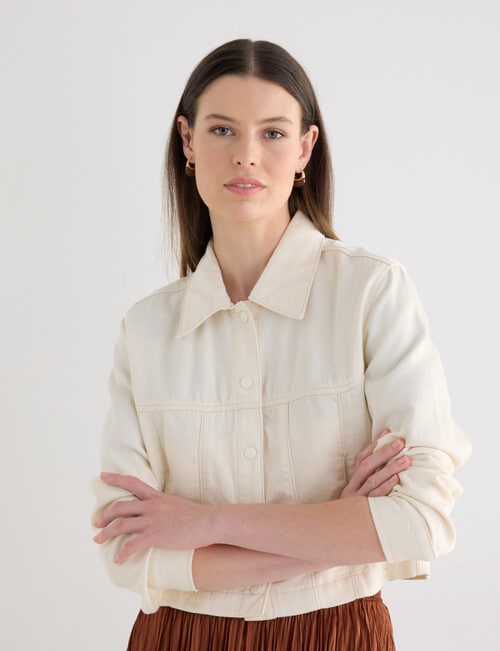 Jigsaw Pitch Crop Jacket, Chalk product photo View 09 L
