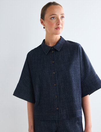 Jigsaw Theory Shirt, Dark Chambray product photo