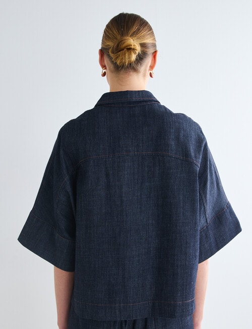 Jigsaw Theory Shirt, Dark Chambray product photo View 02 L
