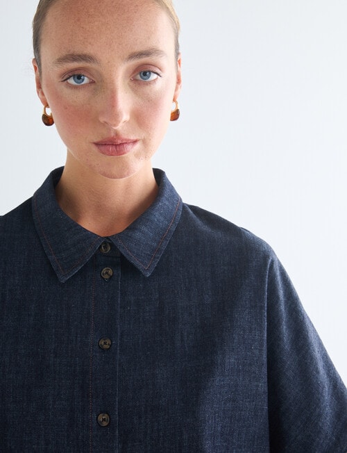 Jigsaw Theory Shirt, Dark Chambray product photo View 04 L