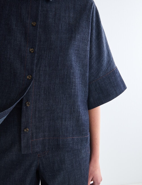 Jigsaw Theory Shirt, Dark Chambray product photo View 05 L