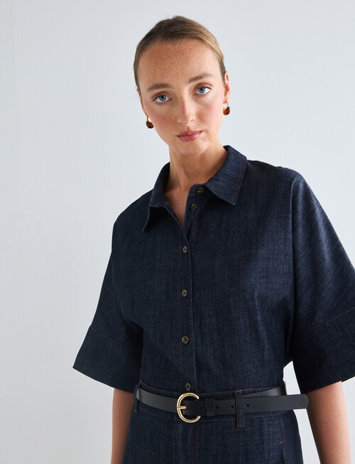 Jigsaw Theory Shirt, Dark Chambray product photo View 06 L