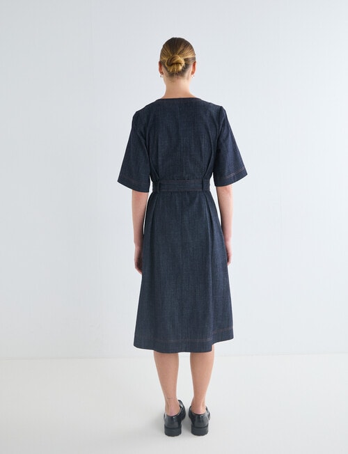 Jigsaw Bettina Dress, Dark Chambray product photo View 02 L