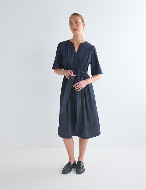 Jigsaw Bettina Dress, Dark Chambray product photo View 03 L