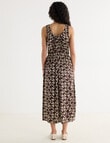 Zest Elastic Waist Midi Dress, Ikat Print product photo View 02 S
