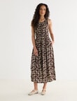 Zest Elastic Waist Midi Dress, Ikat Print product photo View 03 S