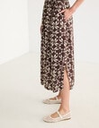 Zest Elastic Waist Midi Dress, Ikat Print product photo View 05 S