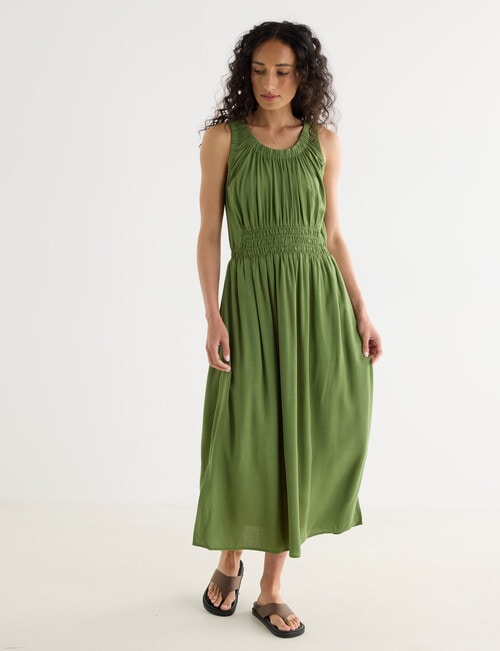 Zest Elastic Waist Midi Dress, Cactus product photo