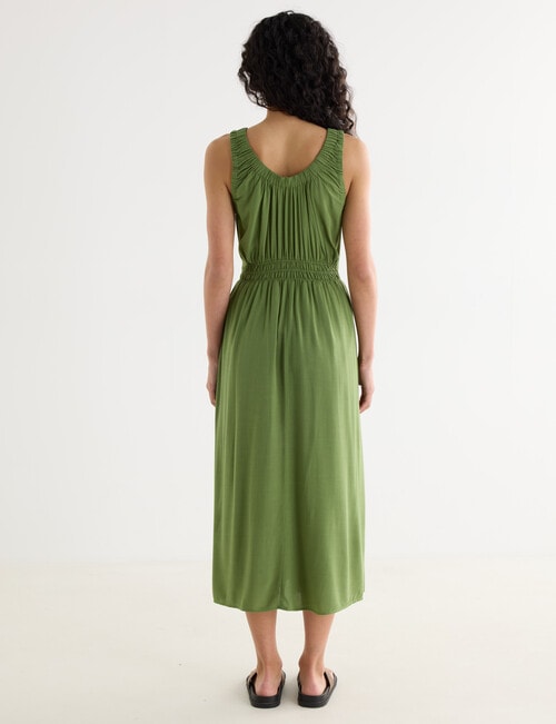 Zest Elastic Waist Midi Dress, Cactus product photo View 02 L
