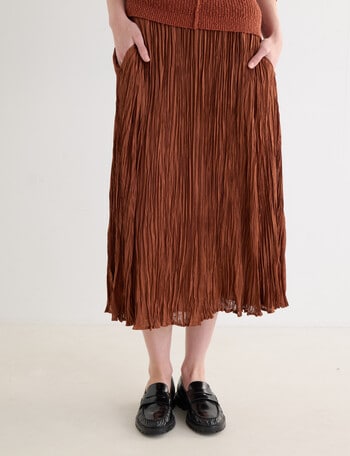 Jigsaw Fluid Crinkle Skirt, Copper product photo