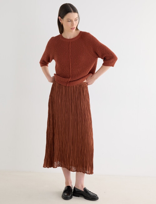 Jigsaw Fluid Crinkle Skirt, Copper product photo View 03 L