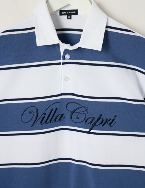 No Issue Stripe Short Sleeve Polo, Navy product photo View 02 L
