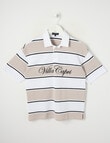 No Issue Stripe Short Sleeve Polo, Stone product photo View 04 S
