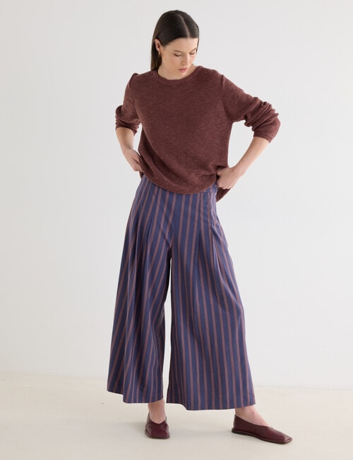 Jigsaw Resound Pant, Biro Mocha Stripe product photo View 03 L
