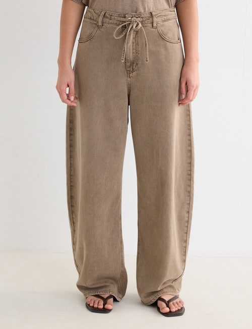 Mineral Carter Relaxed Tie Jean, Sepia Brown product photo View 04 L