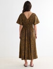 Mineral Anya Dress, Burnt Caramel Print product photo View 02 S