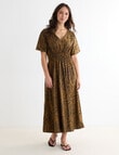 Mineral Anya Dress, Burnt Caramel Print product photo View 03 S