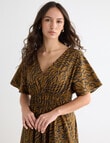Mineral Anya Dress, Burnt Caramel Print product photo View 04 S