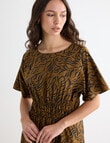 Mineral Anya Dress, Burnt Caramel Print product photo View 05 S