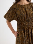 Mineral Anya Dress, Burnt Caramel Print product photo View 06 S