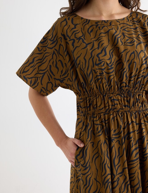 Mineral Anya Dress, Burnt Caramel Print product photo View 06 L