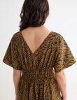 Mineral Anya Dress, Burnt Caramel Print product photo View 07 S