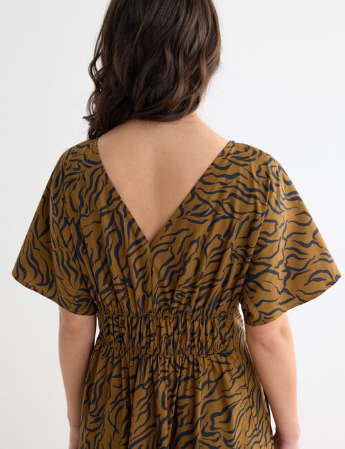 Mineral Anya Dress, Burnt Caramel Print product photo View 07 L