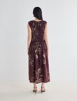 State of play Annika Dress, Black Cherry Print product photo View 02 S