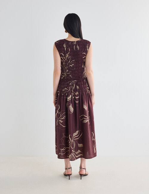 State of play Annika Dress, Black Cherry Print product photo View 02 L