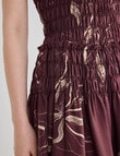 State of play Annika Dress, Black Cherry Print product photo View 05 S