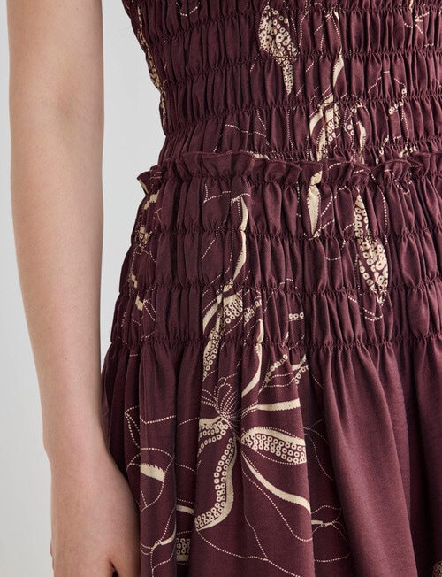 State of play Annika Dress, Black Cherry Print product photo View 05 L