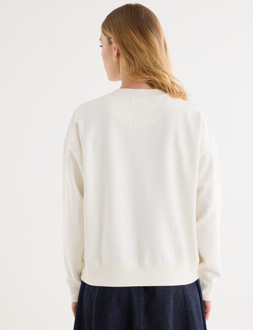 Denim Republic Montauk Sweatshirt, Cream product photo View 02 L
