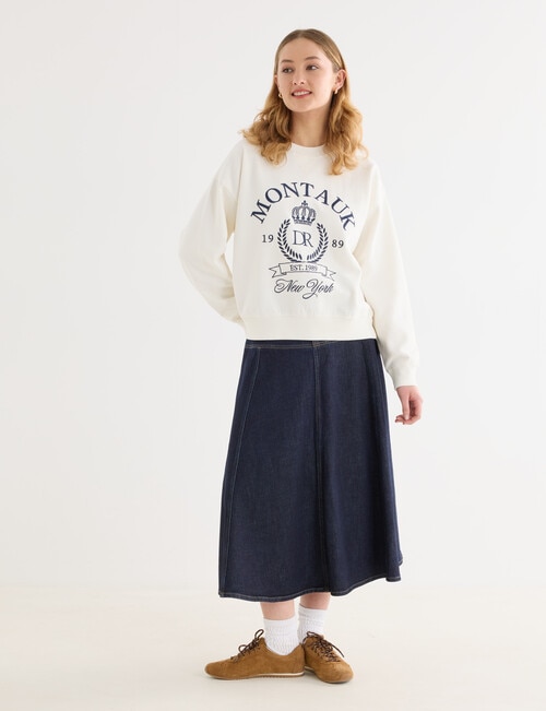 Denim Republic Montauk Sweatshirt, Cream product photo View 03 L