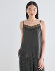 State of play Silk Lace Cami, Dark Green product photo View 04 S