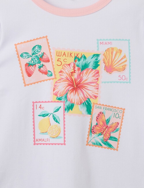 Switch Stamps Ringer Tee, Vanilla & Baby Pink product photo View 02 L