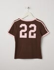Switch Miami Short Sleeve Ringer Tee, Chocolate product photo View 02 S