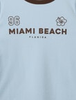 Switch Miami Beach Short Sleeve Ringer Tee, Baby Blue product photo View 03 S