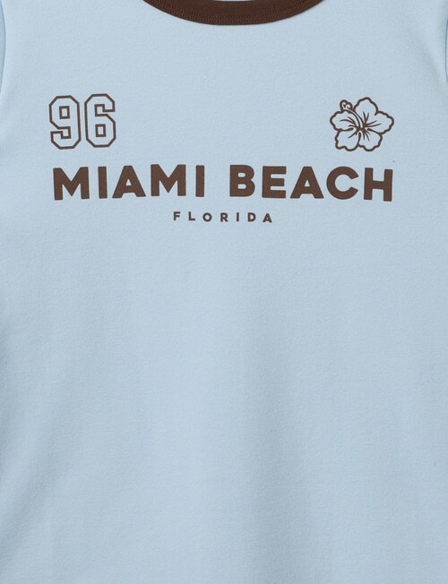 Switch Miami Beach Short Sleeve Ringer Tee, Baby Blue product photo View 03 L