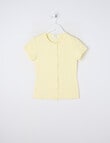 Switch Short Sleeve Gia Button Front Rib Tee, Lemon product photo View 03 S