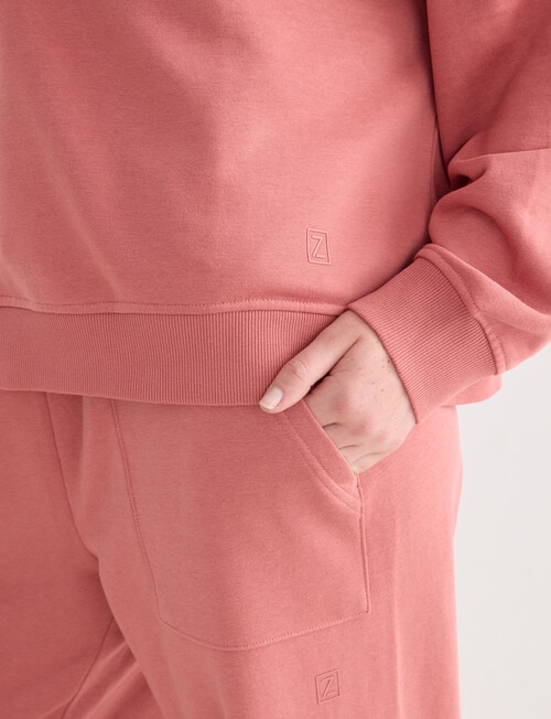 Zest Lounge Loop Back Raglan Sweater, Terracotta product photo View 04 L