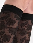 Levante Carlina Floral Knee High Tights, Nero product photo View 04 S