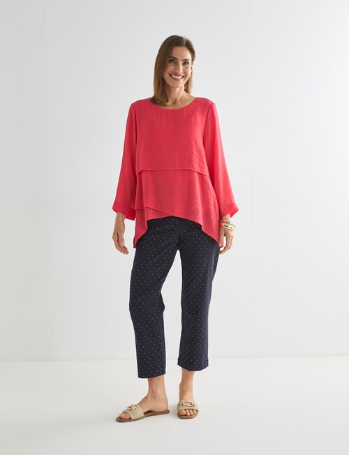 Ella J Straight Leg Crop, Navy Spot product photo View 03 L