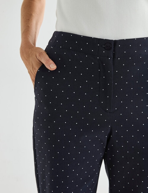 Ella J Straight Leg Crop, Navy Spot product photo View 04 L