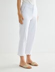 Ella J Scalloped Leg Crop, White product photo